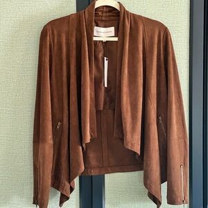 REVOLVE x cupcakes & cashmere Slouchy Soft Suede Moto Jacket Blazer, NWT, Size S